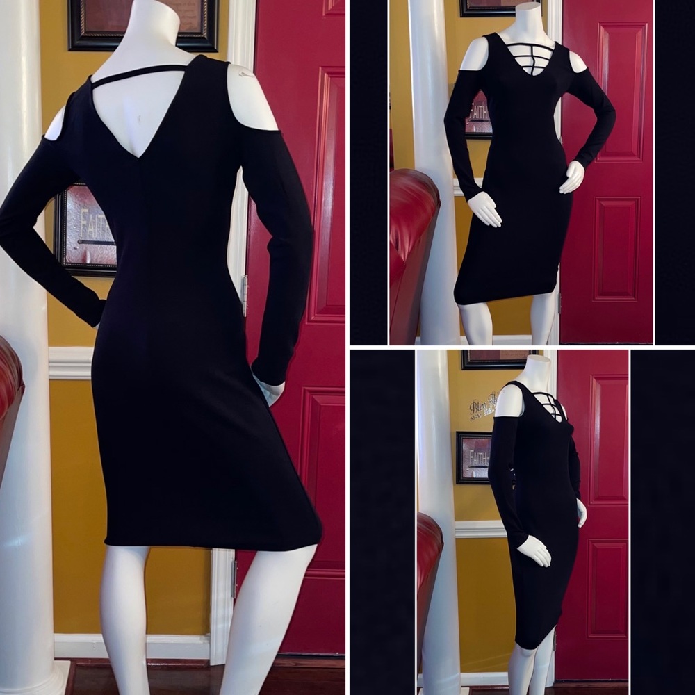 Bold Elements Black Bodycon Dress - Picture 5 of 10